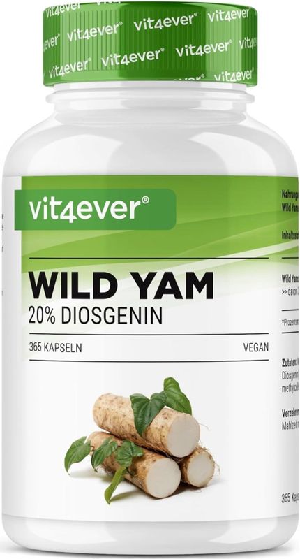 Vit4ever - Wild Yam Wortel Extract - Supplement - 365 Vegan Capsules - 880 mg per Capsule