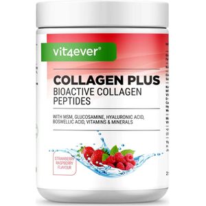 Vit4ever - Kollagen Plus - Voedingssupplement - Framboos Aardbei - Glutenvrij