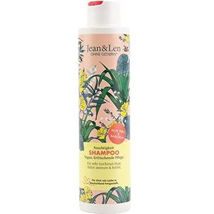 Jean & Len Moisture Shampoo Aloë Vera & Basilicum, voor zeer droog haar, voedt en revitaliseert intensief, fris geurende shampoo zonder siliconen & parabenen, veganistisch, 300 ml