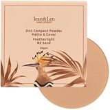 Jean & Len Make-up Complexion Featherlight Matte & Cover2in1 Compact Powder No. 02 Sand