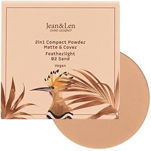 Jean & Len Make-up Complexion Featherlight Matte & Cover2in1 Compact Powder No. 02 Sand