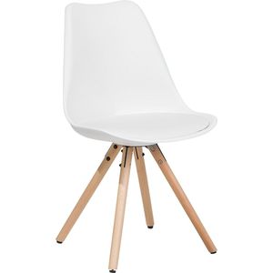 DAKOTA - Eetkamerstoel - Wit - Synthetisch materiaal