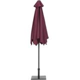 Parasol wijnrood polyester aluminium ⌀ 270 cm terras balkon tuin