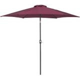 Parasol wijnrood polyester aluminium ⌀ 270 cm terras balkon tuin