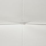 Slaapbank wit kunstleer 3-zits zonder armleuningen modern ontwerp