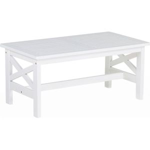 Beliani BALTIC  - Tuintafel - Wit - 100 x 55 cm - Acaciahout