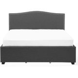 MONTPELLIER - Bed met opbergruimte - Grijs - 160 x 200 cm - Polyester