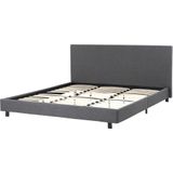 ALBI - Tweepersoonsbed - Grijs - 180 x 200 cm - Polyester