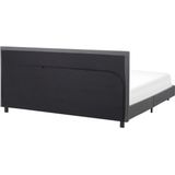 ALBI - Tweepersoonsbed - Grijs - 180 x 200 cm - Polyester