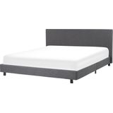 ALBI - Tweepersoonsbed - Grijs - 180 x 200 cm - Polyester