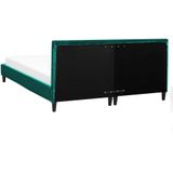 FITOU - Tweepersoonsbed - Groen - 160 X 200 cm - Fluweel