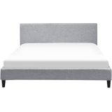 FITOU - Tweepersoonsbed - Grijs - 180 x 200 cm - Polyester