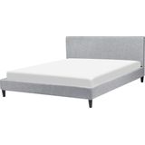 FITOU - Tweepersoonsbed - Grijs - 180 x 200 cm - Polyester