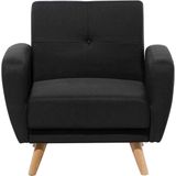 FLORLI - Fauteuil - Zwart - Polyester