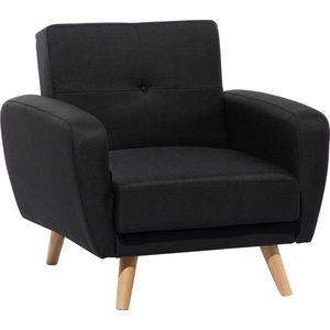 FLORLI - Fauteuil - Zwart - Polyester