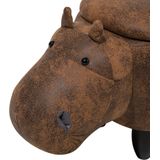 Beliani HIPPO - Hocker - Bruin - Kunstleer