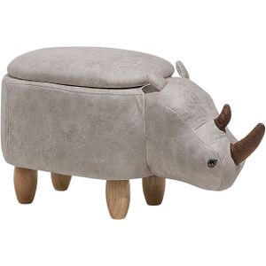 RHINO - Hocker - Grijs - Kunstleer