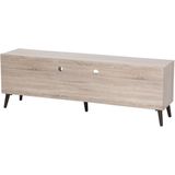 ALLOA - TV-meubel - Lichte houtkleur/Grijs - Spaanplaat