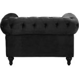 CHESTERFIELD - Chesterfield fauteuil - Zwart - Fluweel