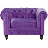CHESTERFIELD - Chesterfield fauteuil - Paars - Fluweel