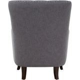 VIBORG - Chesterfield fauteuil - Grijs - Polyester