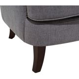 VIBORG - Chesterfield fauteuil - Grijs - Polyester