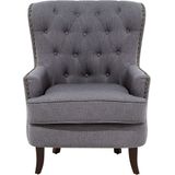 VIBORG - Chesterfield fauteuil - Grijs - Polyester