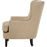 VIBORG - Chesterfield fauteuil - Beige - Polyester