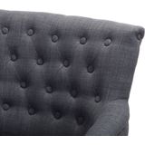 ALESUND - Chesterfield fauteuil - Grijs - Polyester