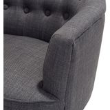 ALESUND - Chesterfield fauteuil - Grijs - Polyester