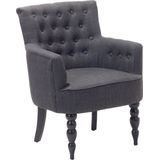 ALESUND - Chesterfield fauteuil - Grijs - Polyester