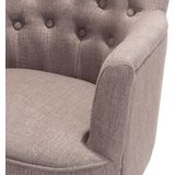 ALESUND - Chesterfield fauteuil - Beige - Polyester