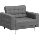 ABERDEEN - Chesterfield fauteuil - Grijs - Polyester