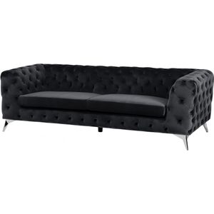 SOTRA - Chesterfield bank - Zwart - Fluweel