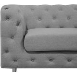 VISSLAND - Chesterfield bank 2-zits - Grijs - Polyester