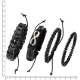Firetti Armband Set »Infinity/Unendlichkeitsschleife«, (Set, 4 tlg.), mit Holzperlen