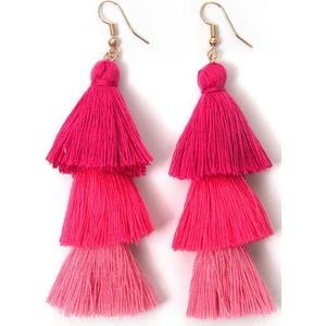 Firetti Oorhangers Kwastje, mix van pink, trendy