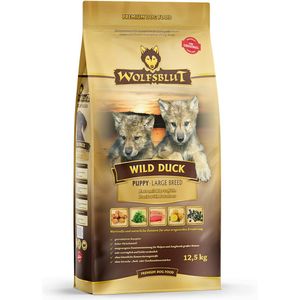 Wolfsbut Wild Duck Puppy Large Breed Hund Trockenfutter 12,5 Kilogramm