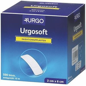 Injectiepleister Urgosoft 500 stuks 2,0 x 6 cm rondom klevend