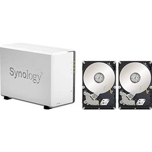 Synology DiskStation NAS-server 2 Bay uitgerust met 2X 10TB WD DS220J 20TB RED