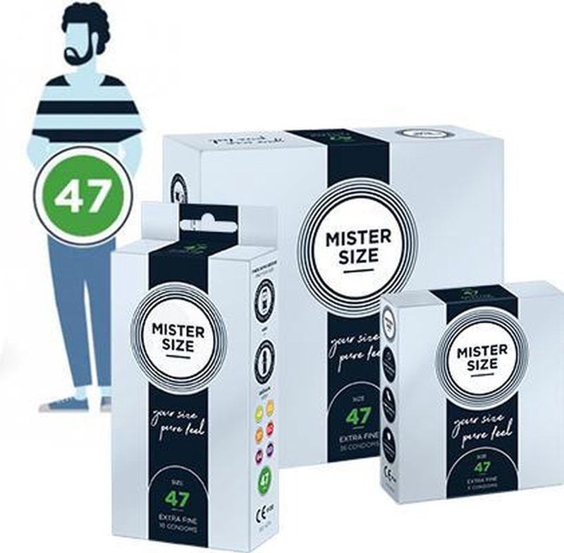 MISTER SIZE 47 Ultra Dunne XS condooms 36 stuks (verkrijgbaar in 7 maten)