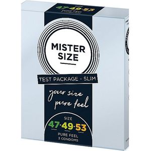 MISTER SIZE - Proefset - Slim - 3 Condooms - Slank Testpakket