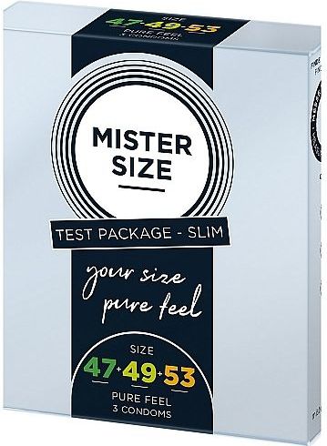MISTER SIZE - Proefset - Slim - 3 Condooms - Slank Testpakket
