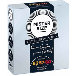 Mister Size - Paspakket 53-57-60mm condooms - 3 stuks