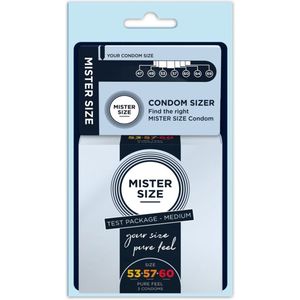Mister Size SIZEKITMED - Size Kit Medium - Sizer Tool and 3 Condoms