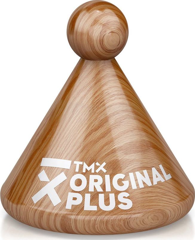 TMX - Trigger Original Plus - Drukknop - 7x7x7cm - 100% Beukenhout - Massage Tool voor Grote Spiergroepen