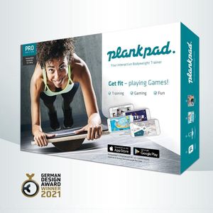 Plankpad Fitnesstrainer en balansbord met app voor iOS en Android – innovatieve plank buikspiertrainer