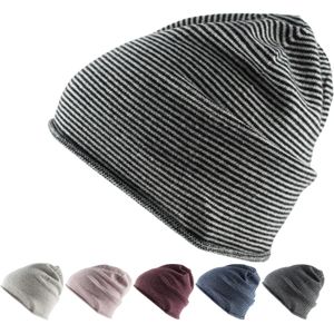 GOLDEN GOAT Barrow Strickmütze Beanie Unisex 100 % Kaschmir Mütze Farbe: Birch/Bright Flamingo