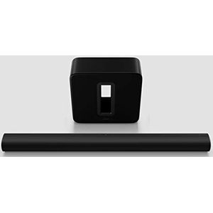 Sonos Arc-set, soundbar + Sub, zwart, elegante premium soundbar voor meeslepend bioscoopgeluid, met Dolby Atmos, Apple AirPlay2, spraakherkenning, incl. Sonos Sub