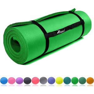 Sens Design Yogamat - Fitnessmat - 185x60 cm - 1,5 cm dik - Lichtgroen